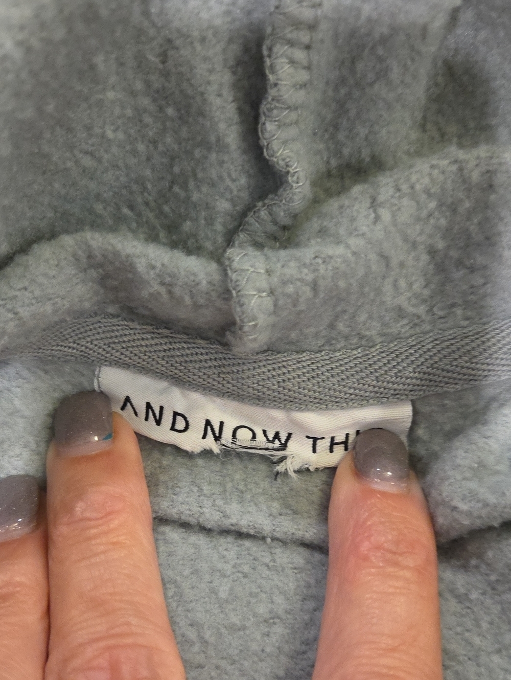 And Now This Cropped Light Sage Green Pullover Hoodie - Women Size XS! - Picture 4 of 7